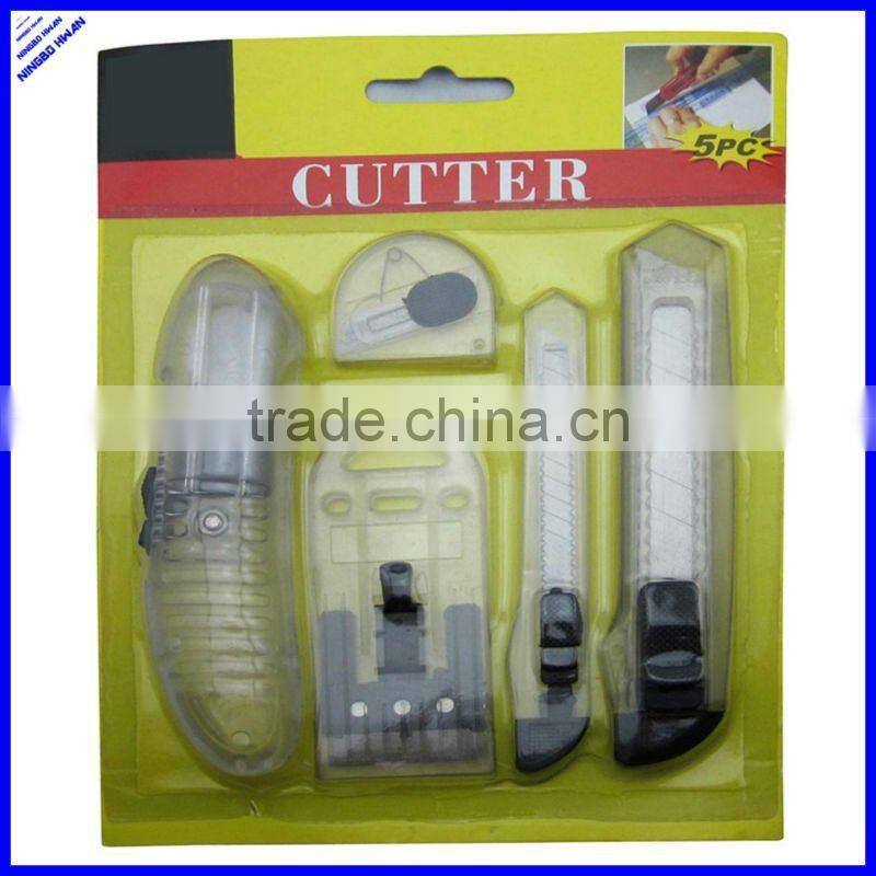 hot selling classic 6pcs packing office utility knife set