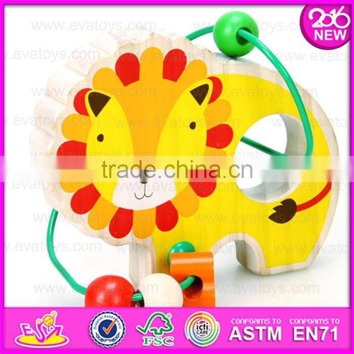 2016 hot new products baby wooden animal toy,best sale wooden animal toy W11B095