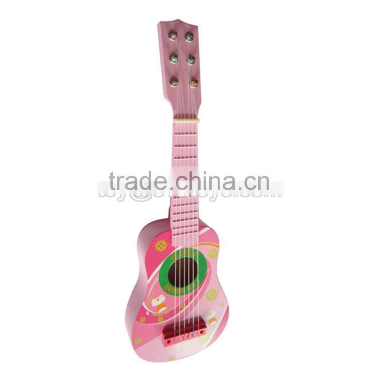 Best sale kids musical wooden toy guitar for 3 year old W07H014-S