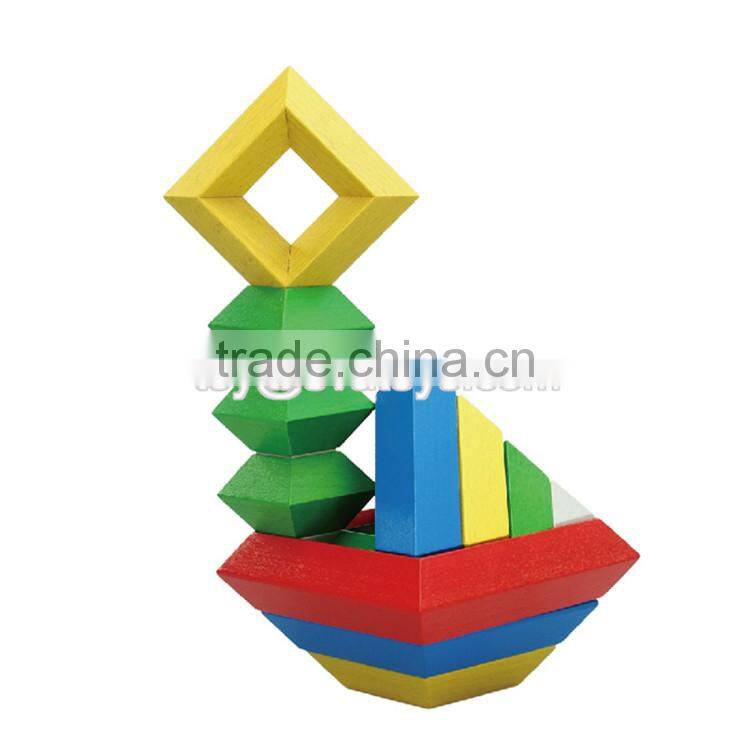 Best design classic geometry blocks wooden baby learning shapes W13E065