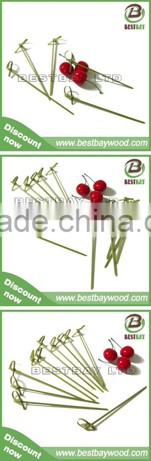 Factory discount price wholesale bamboo knot skewers,bamboo skewers