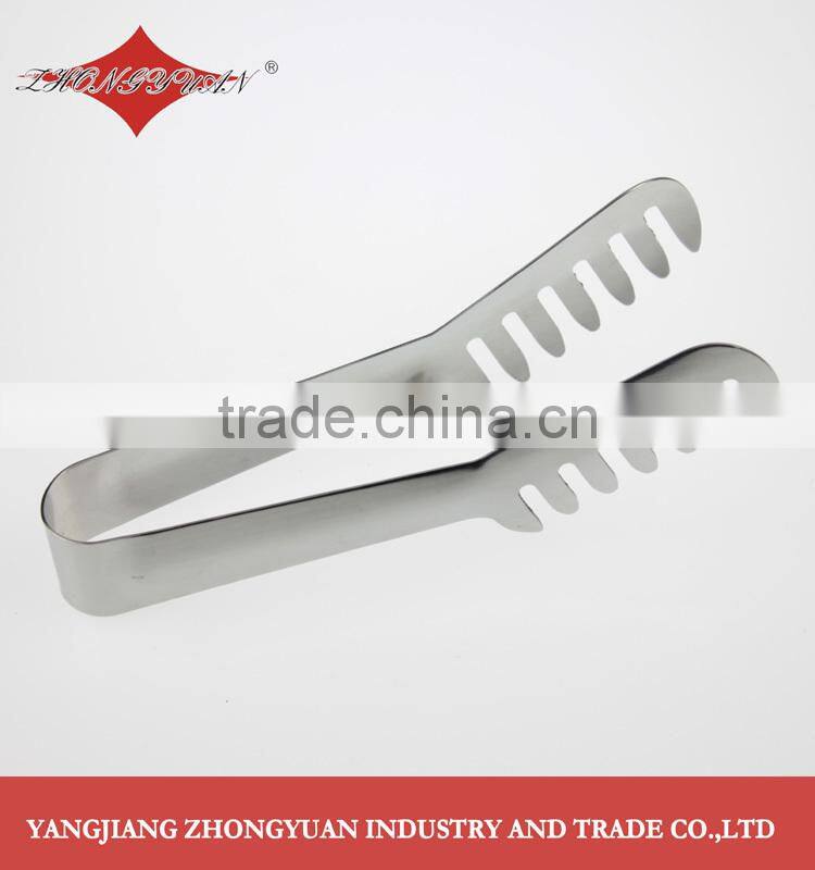 Food grade 7.5-Inch stainless steel food tong for kitchen accessory