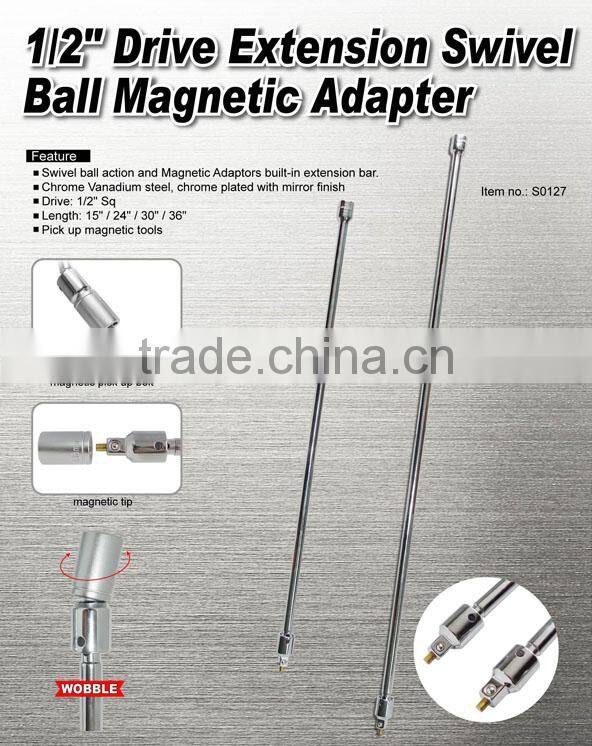 1/2" Drive Extension Swivel Ball Magnetic Adapter