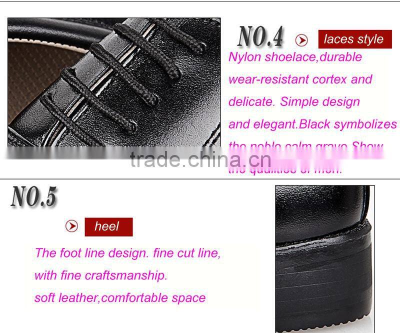 Black Rubber Outsole Business Dress Men Shoes