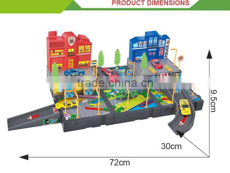High quality plastic amusement park alloy car model kids toy car slide