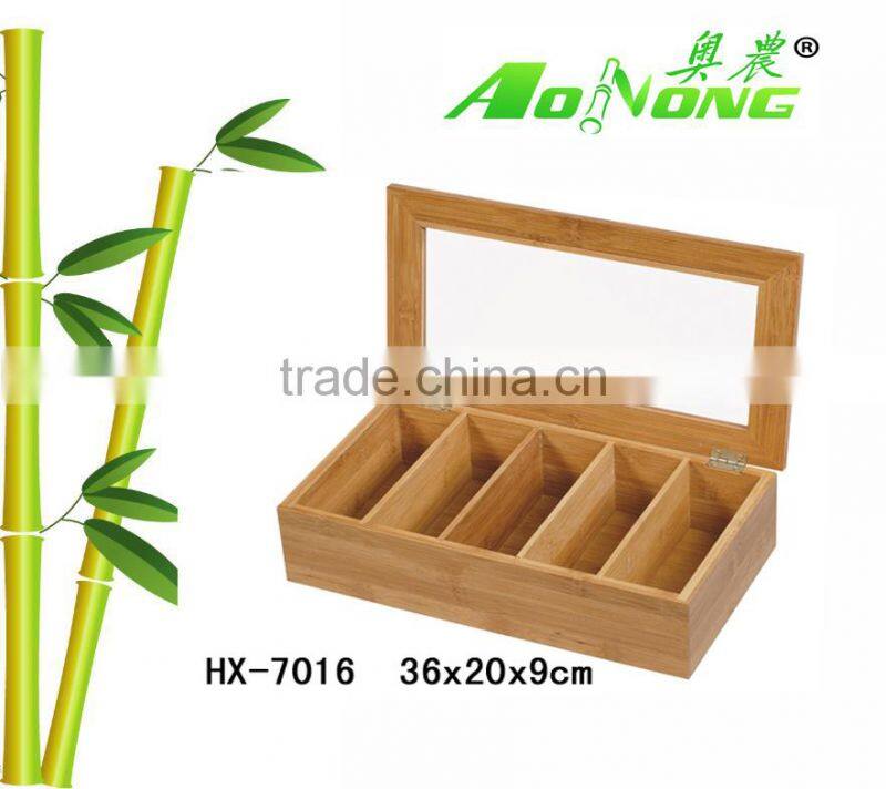 5 tiers bamboo display shelf