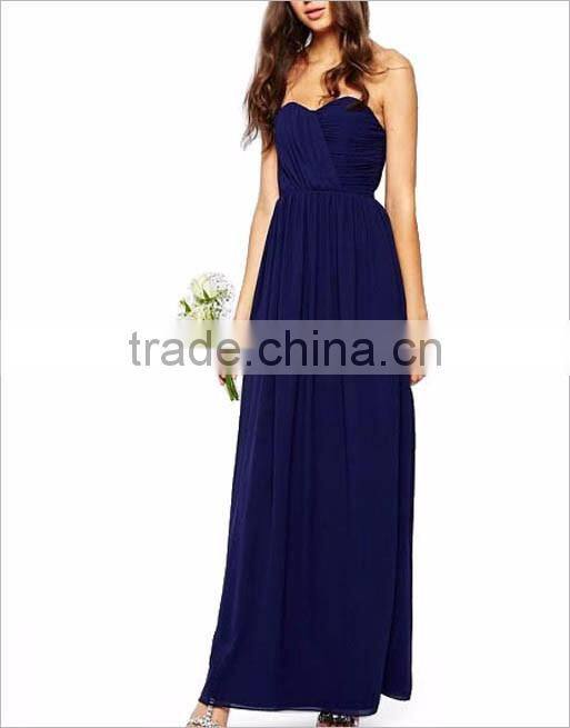 2016 New arrival womens elegant chiffon belted maxi dress wholesale plus size maxi dress