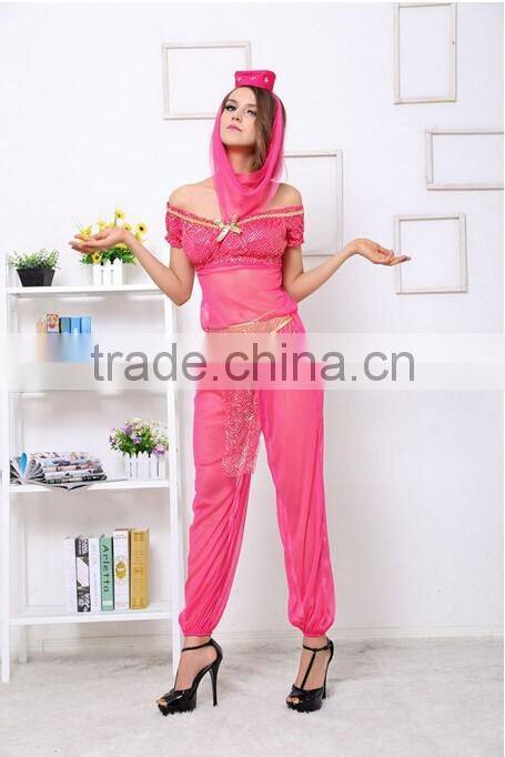 2016 Newest Women's Belly Dancing Sexy Wear with Veil and hat 4pcs sexy Underwear