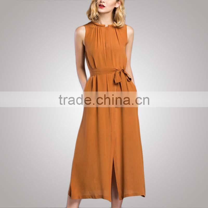 Contrast Color Office European Design Trendy Business Dress With Your Logo
