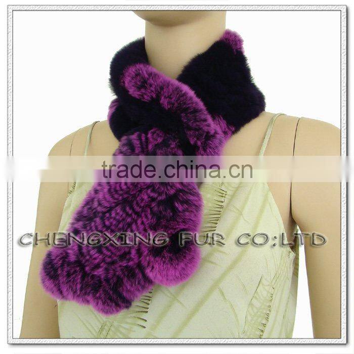 CX-S-18G Fashion Warm Ladies Dyed Fur Rex Rabbit Fur Square Scarf Wholesale