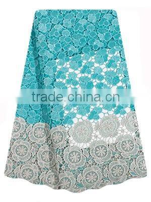 China guipure lace with stones CP0146 cord water souble lace fabric chemical cupion lace