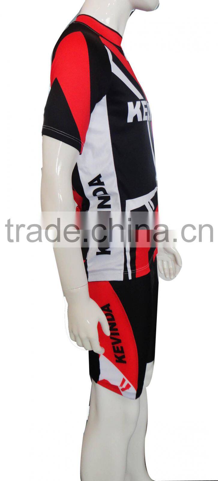 sublimation cycling kits for training red cycling bicyle jersey