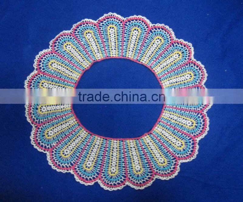 machine crochet cotton collar lace design