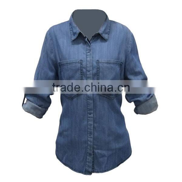New Designer casual shirts denim shirt for women