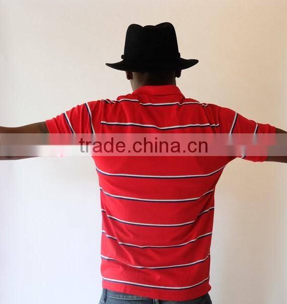 Wholesale Men Clothing In Alibaba Men Red Stripe Knitted Cotton Polo Shirt Men Golf Sport T Shirts