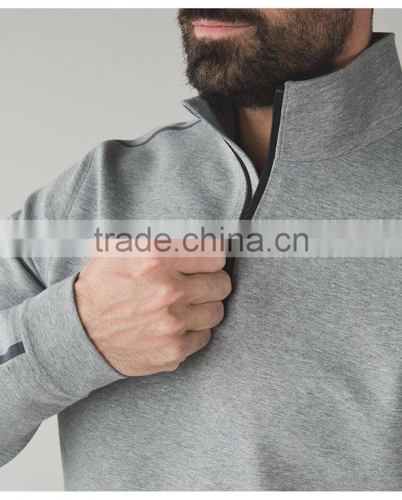 wholesale custom long sleeve sweatshirt blank quarter zip sweatshirt for men