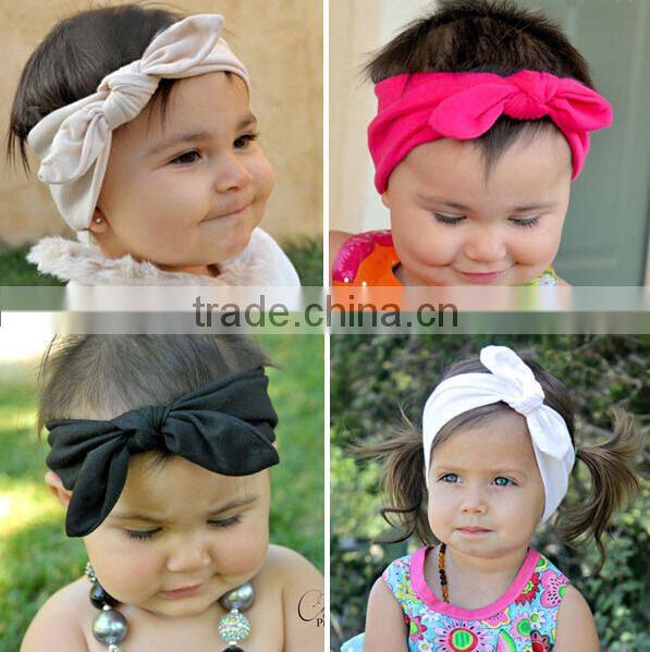 solid color bow style cotton kids headband, kids cotton fabric headband