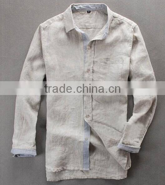 wholesale 100% linen shirts for men