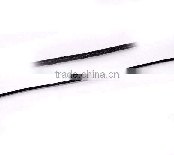 Wholesale Black Waxed Cotton Necklace Cord 2mm