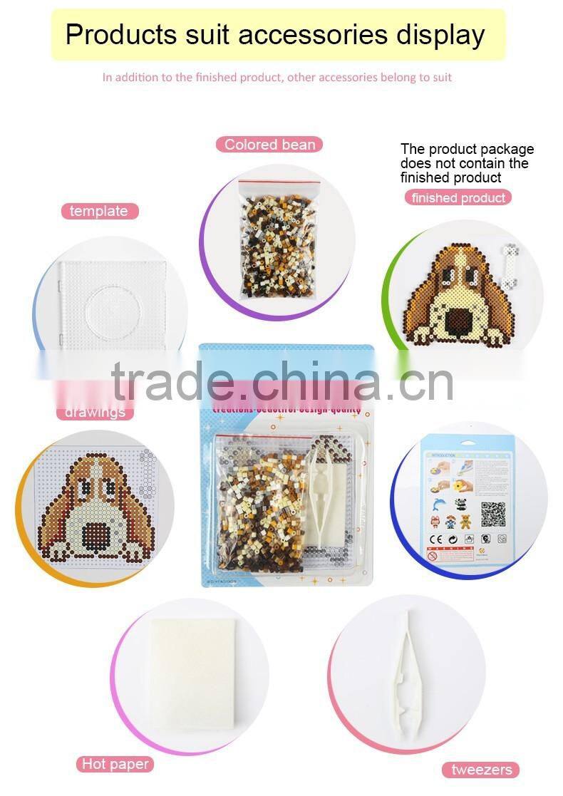 2017 Hot selling basset hound DIY education plastic hama fuse beads toys
