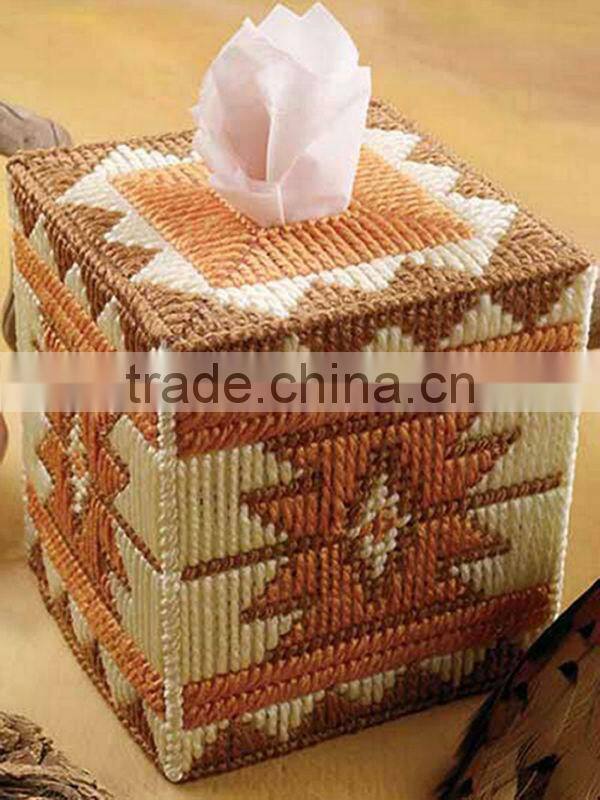 DIY goods,3D Cross stitch Embroidery.beautiful.Tissue Box-005-01