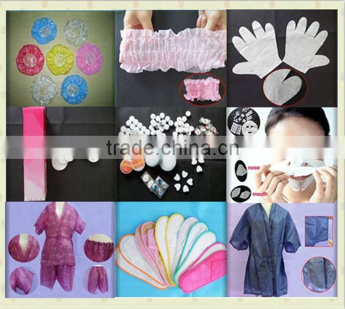 Three layers embossed non-woven fabrics