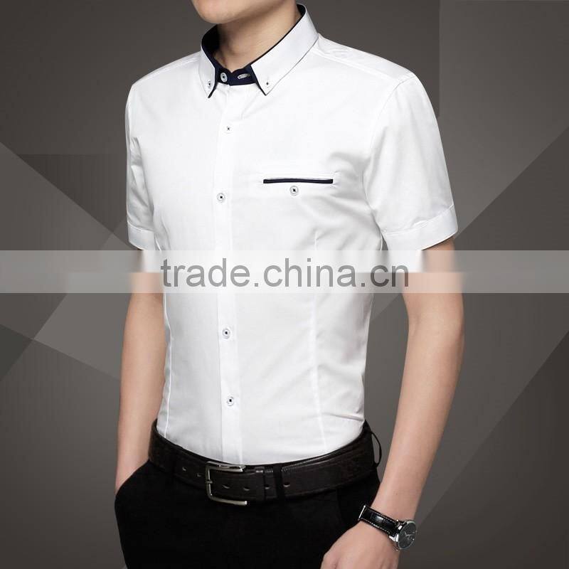 2017 Latest Fashion Mens Short Sleeve Formal Slim Fit Shirts Designer Casual Shirts New Style For Men