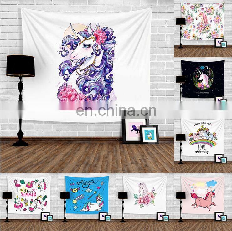 Customized Hot Sale Unicorn Theme Cloth Photography Backdrop Wedding Party Decoration New Born Baby Photo Background