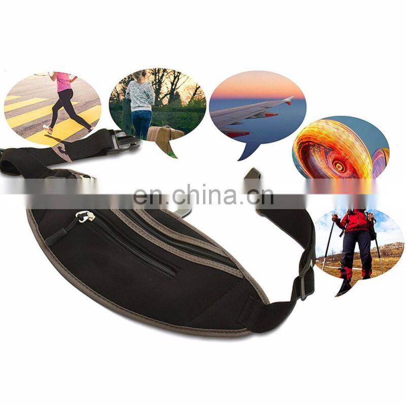 RFID NeopreneTravel Belt With Adjustable Straps Stores Money Pouch