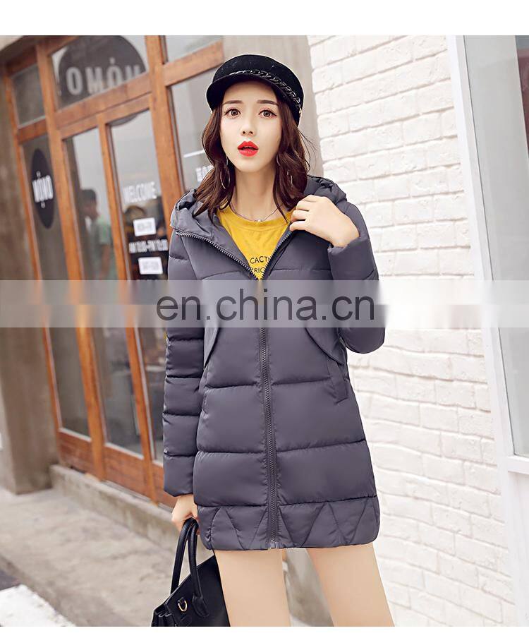 Europe 2017 winter new Slim down cotton women Korean version of the long hooded thickening of cotton