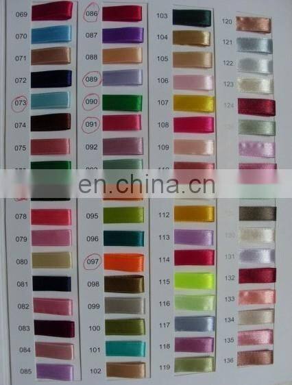 Black Polyester satin ribbon with red printed