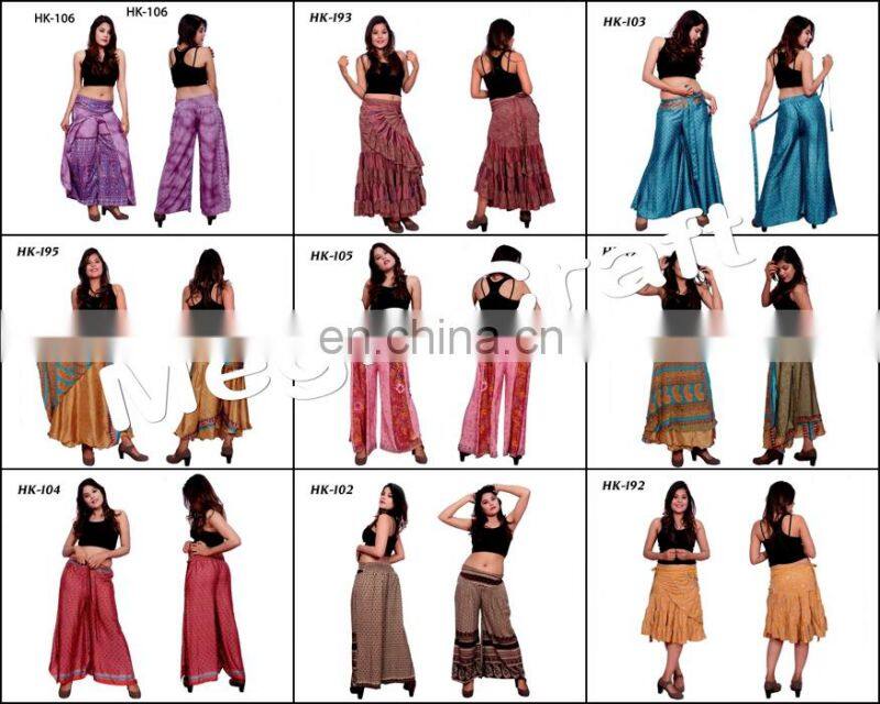 Beach Wear Women Baggy Casual trouser pants- Floral Wide Leg Palazzo Style Thai Pants, Designer silk Rayon Pants,