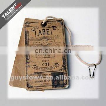 custom private new design irregular shape printed paper tags for jeans