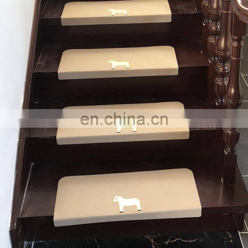 Wholesale Eco-friendly Printed Non-slip Felt Stairs Mat for homefloor