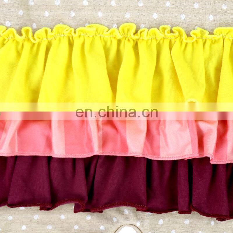 Baby boutique Polka Dots Ruffle Turkey baby Thanksgiving romper Wholesale for baby