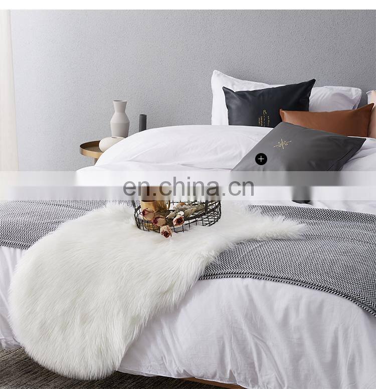 RAWHOUSE pink white gray plush skindeer leather carpet