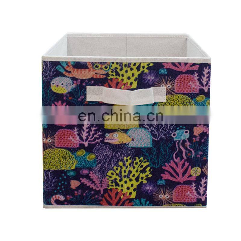 Reatai moving folding non woven custom fabric storage organizer cubes box foldable bins for storage