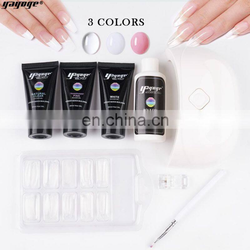 18W Lamp Nail Polish Kit Poly Gel Set For Kids
