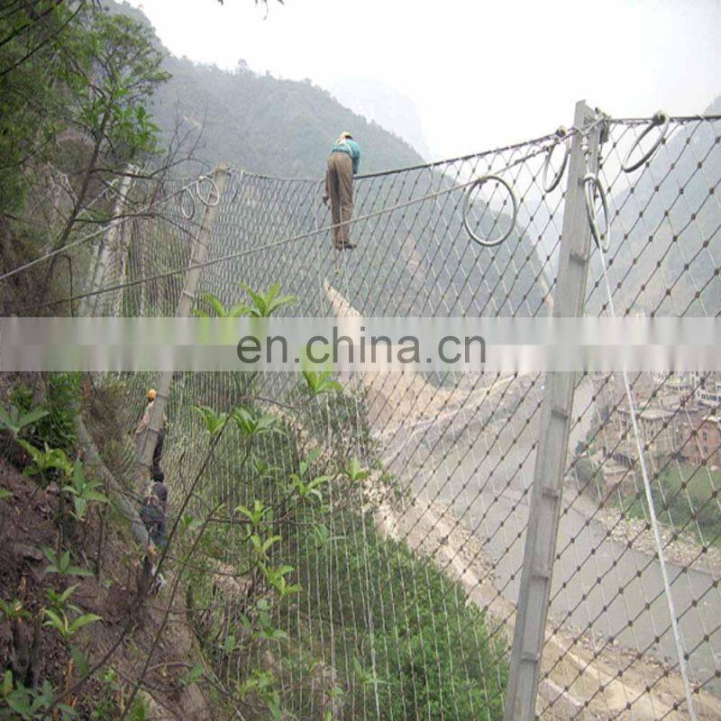 High tensile wire mesh and wire mesh rope for rock fall protect,cover the slope wire mesh