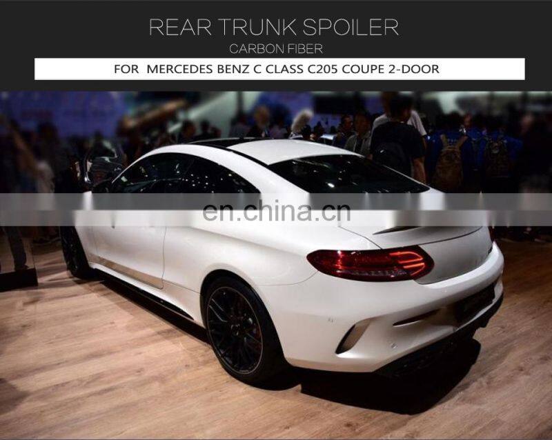 Carbon Fiber Rear Wing Spoiler for Mercedes Benz C Class C205 Coupe 2-Door 2015-2019
