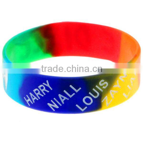 Glowing night wristbands company logo silicone Bracelet