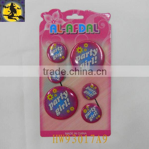 Hot Pink Birthday Badge Designed for Birthday Girl