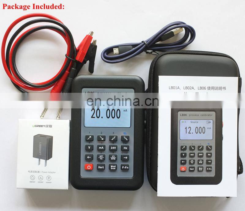 LB06 Multifunction Process Calibrator 0-24mA 0-11V/ mV Signal Generator with Hart Modbus Function