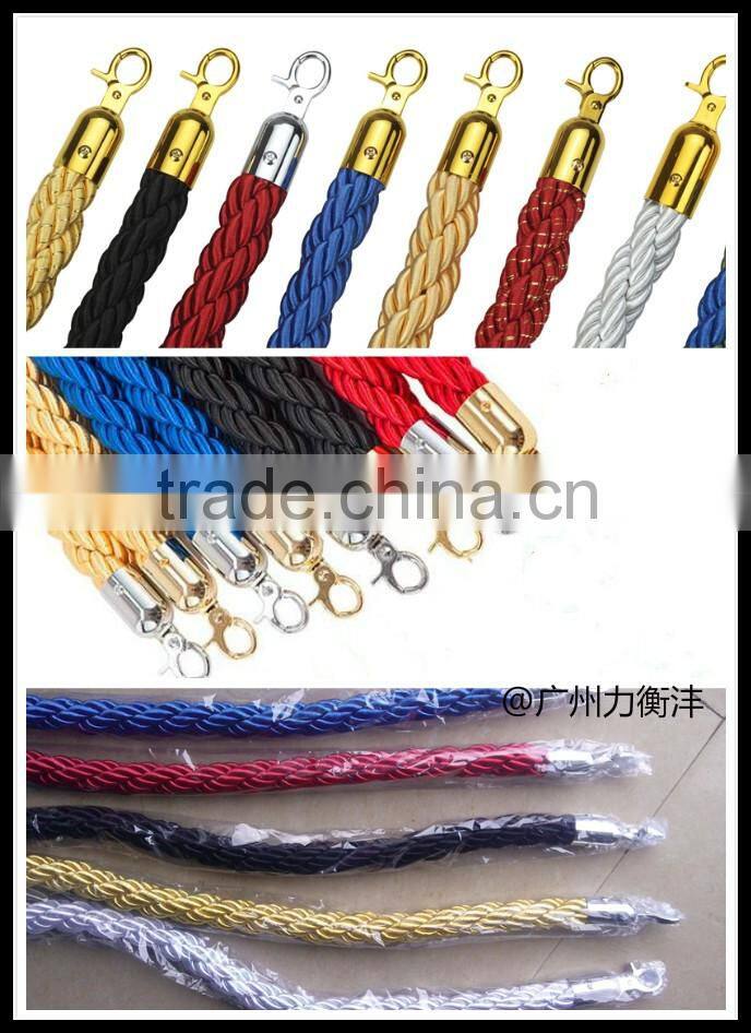 Hangging Rope with golden hook For Barriers