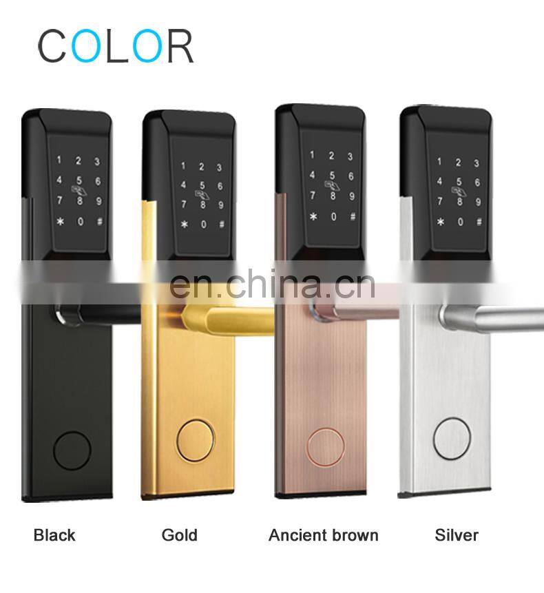 Display Handle Hotel Keyless High Security Smart Door Lock Fingerprint