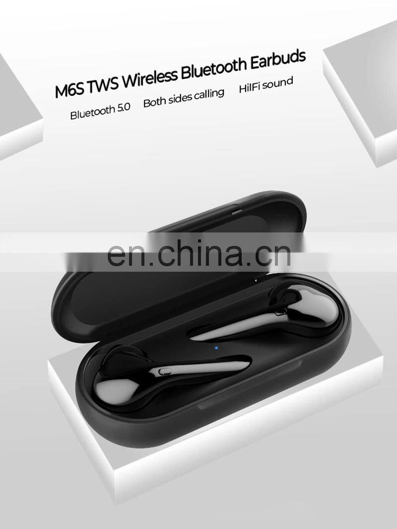 Hign Quality Portable In-Ear earbuds truly M6S wireless sport headphone earphones