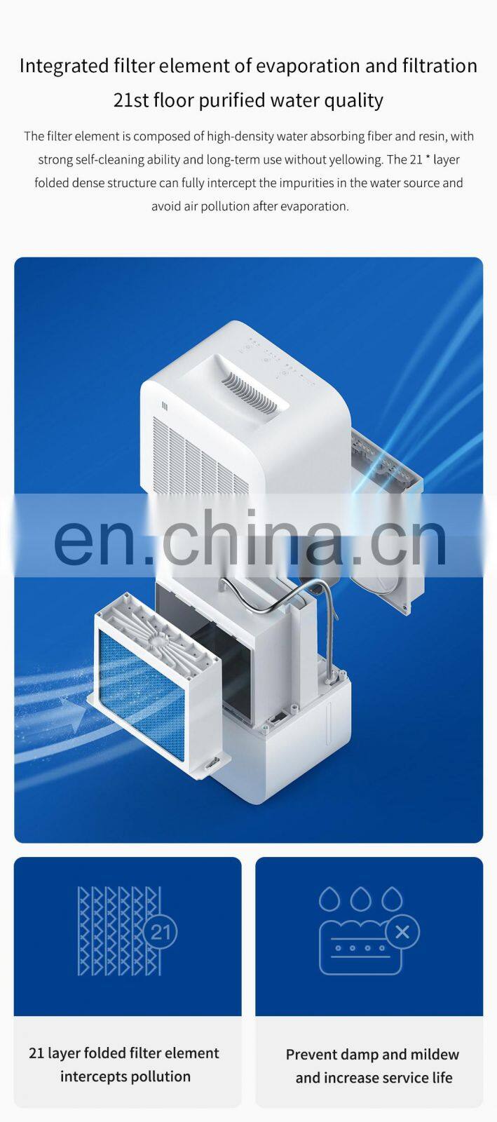 New Mijia Deerma Fog free air humidifier 510ml/h intelligent household mute bedroom water air conditioner pregnant women and inf