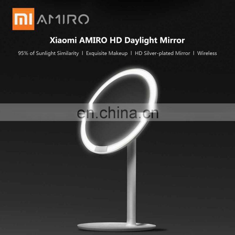 Xiaomi Mijia AMIRO Mirror Dimmable Adjustable Countertop 60 Degree 2000mAh Rotating Daylight Cosmetic Makeup Led Mirror