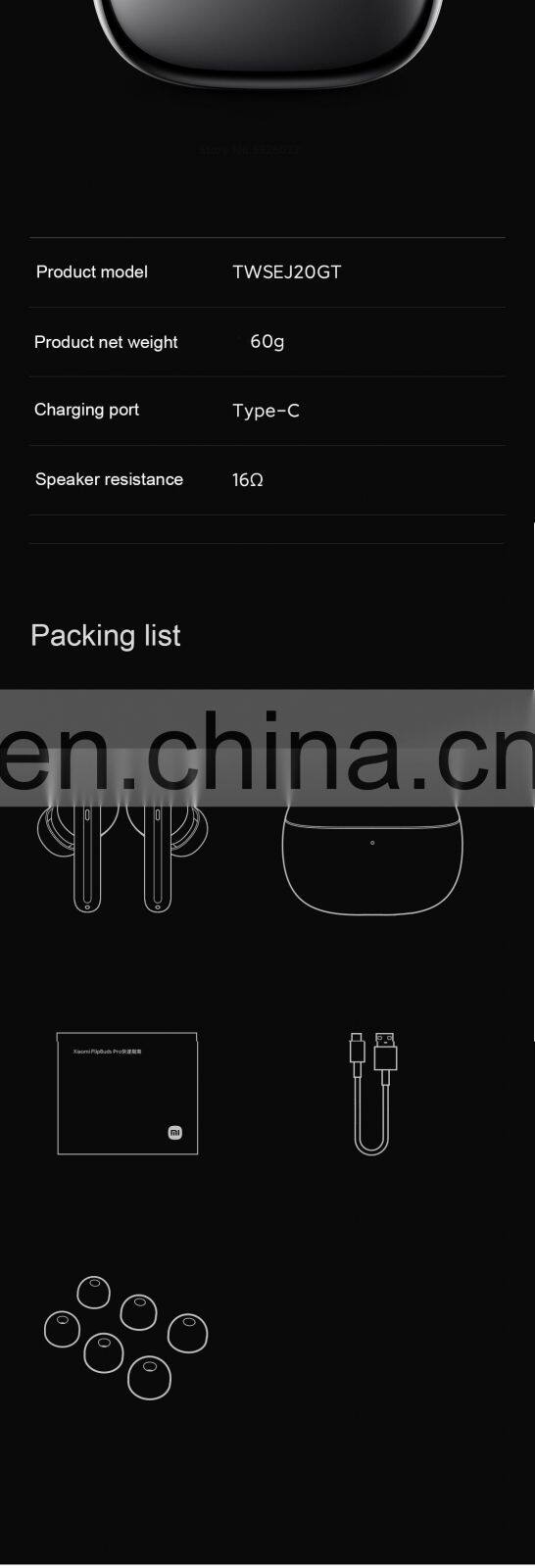 2021Mi Mijia New FlipBuds Pro Earphone Noise Reduction Smart Touch Control Wireless Headphone millet FlipBuds Pro