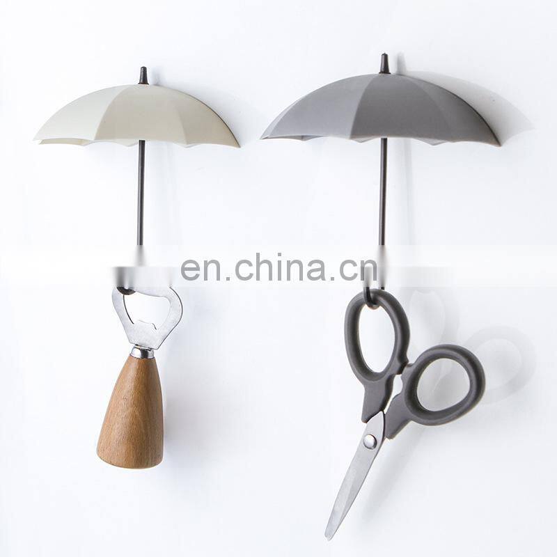 3Pcs/set Creative Umbrella Shape Wall Hook Colorful Key Holder Hanger Holder Wall Hook home Accessories